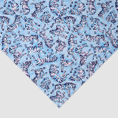 Preppy Palm Beach Print Blauwe Zebra's Tissuepapier (Detail)