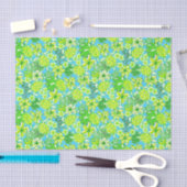 Preppy Palm Beach Print Groene & Blauwe Schildpadd Tissuepapier (Craft)