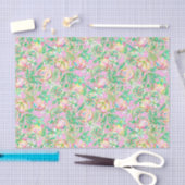 Preppy Palm Beach Print Groene en Roze Sinaasappel Tissuepapier (Craft)