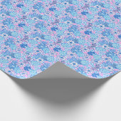 Preppy Palm Beach Print Lavendel & Blauwe Schildpa Cadeaupapier (Hoek)