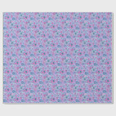 Preppy Palm Beach Print Lavendel en roze bloemen Cadeaupapier (Vlak)