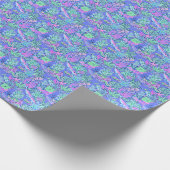 Preppy Palm Beach Print Lavendel Onderwater Cadeaupapier (Hoek)