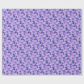 Preppy Palm Beach Print Lavendel & Paarse schildpa Cadeaupapier (Vlak)