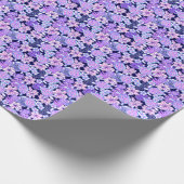 Preppy Palm Beach Print Lavendel & Paarse schildpa Cadeaupapier (Hoek)