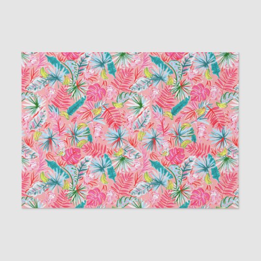 Preppy Palm Beach Print palmboom apen Tissuepapier (Voorkant)
