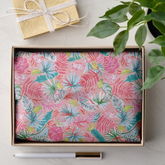 Preppy Palm Beach Print palmboom apen Tissuepapier (Geschenk)