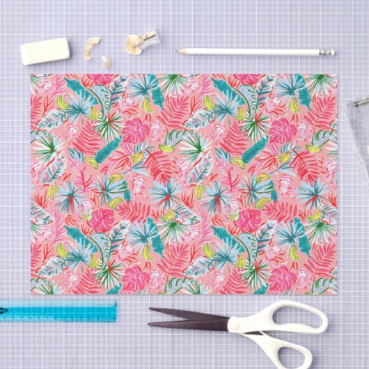 Preppy Palm Beach Print palmboom apen Tissuepapier (Craft)