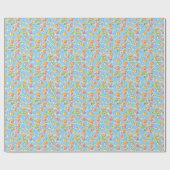 Preppy Palm Beach Print Pastel Sinaasappels Cadeaupapier (Vlak)