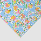 Preppy Palm Beach Print Pastel Sinaasappels Tissuepapier (Detail)