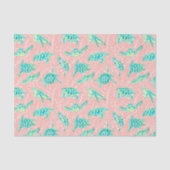Preppy Palm Beach Print Pastelschildpadden Tissuepapier (Voorkant)