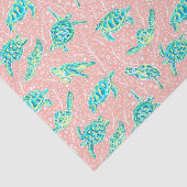 Preppy Palm Beach Print Pastelschildpadden Tissuepapier (Detail)