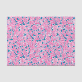 Preppy Palm Beach Print roze & blauw zeeschelpen Tissuepapier