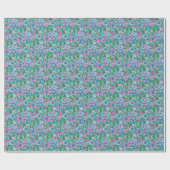 Preppy Palm Beach Print Roze en groene bloemen Cadeaupapier (Vlak)