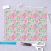 Preppy Palm Beach Print Roze en groene bloemen Tissuepapier (Craft)