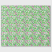 Preppy Palm Beach Print Roze en groene Giraffes Cadeaupapier (Vlak)