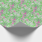 Preppy Palm Beach Print Roze en groene Giraffes Cadeaupapier (Hoek)