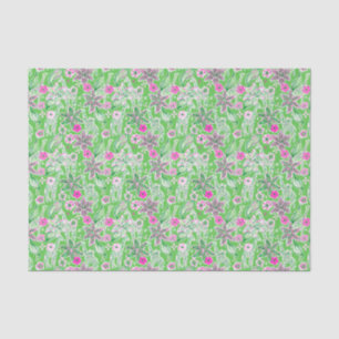 Preppy Palm Beach Print Roze en groene Giraffes Tissuepapier