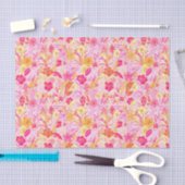 Preppy Palm Beach Print Roze en Oranje Giraffes Tissuepapier (Craft)