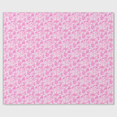 Preppy Palm Beach Print Roze en witte bloemen Cadeaupapier (Vlak)