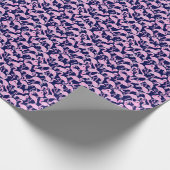 Preppy Palm Beach Print Roze & Navy Flamingo's Cadeaupapier (Hoek)