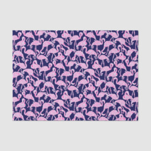 Preppy Palm Beach Print Roze & Navy Flamingo's Tissuepapier