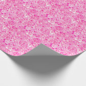 Preppy Palm Beach Print roze vossen en bloemen Cadeaupapier (Hoek)