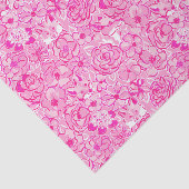 Preppy Palm Beach Print roze vossen en bloemen Tissuepapier (Detail)
