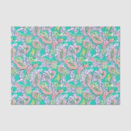 Preppy Palm Beach Print tijgers en papaja's Tissuepapier