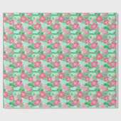Preppy Palm Beach tropische bloemen patroon Cadeaupapier (Vlak)