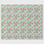 Preppy Palm Beach tropische bloemen patroon Cadeaupapier (Vlak)