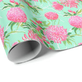Preppy Palm Beach tropische bloemen patroon Cadeaupapier (Rol Hoek)
