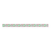 Preppy Palm Beach tropische bloemen patroon Grosgrain Lint (Voorkant)