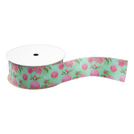 Preppy Palm Beach tropische bloemen patroon Grosgrain Lint