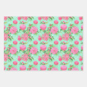 Preppy Palm Beach tropische bloemen patroon Inpakpapier Vel (Voorkant)
