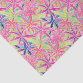 Preppy Palm Beach tropische bloemen patroon Tissuepapier (Detail)