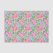 Preppy Palm Beach tropische bloemen patroon Tissuepapier (Voorkant)