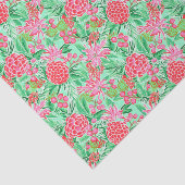 Preppy Palm Beach tropische bloemen patroon Tissuepapier (Detail)