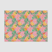 Preppy Palm Beach Tropische Sinaasappels Patroon Tissuepapier (Voorkant)