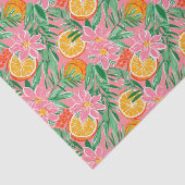 Preppy Palm Beach Tropische Sinaasappels Patroon Tissuepapier (Detail)