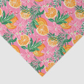 Preppy Palm Beach Tropische Sinaasappels Patroon Tissuepapier (Detail)