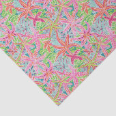 Preppy Palm Beach Tropische zeester Patroon Tissuepapier (Detail)