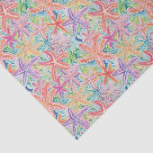 Preppy Palm Beach Tropische zeester Patroon Tissuepapier (Detail)