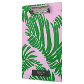 Preppy Palm blaast roze en groen Klembord (Links)