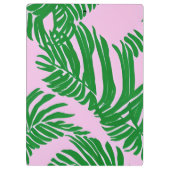 Preppy Palm blaast roze en groen Klembord (Achterkant)