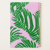 Preppy Palm blaast roze en groen Planner (Achterkant)