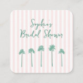 Preppy Palm Springs Bridal Shower QR Code RSVP Informatiekaartje (Achterkant)