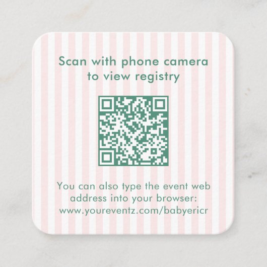 Preppy Palm Springs Bridal Shower QR Code RSVP Informatiekaartje (Voorkant)