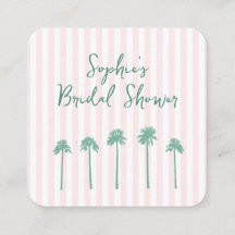 Preppy Palm Springs Bruiloft QR Code RSVP