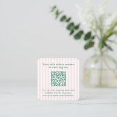 Preppy Palm Springs Bruiloft QR Code RSVP Informatiekaartje (Staand voorkant)