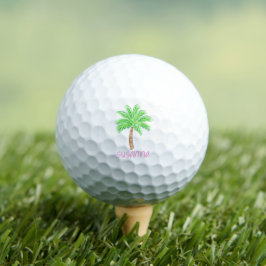 Preppy Palm Tree Custom Carbon Fiber Golfballen